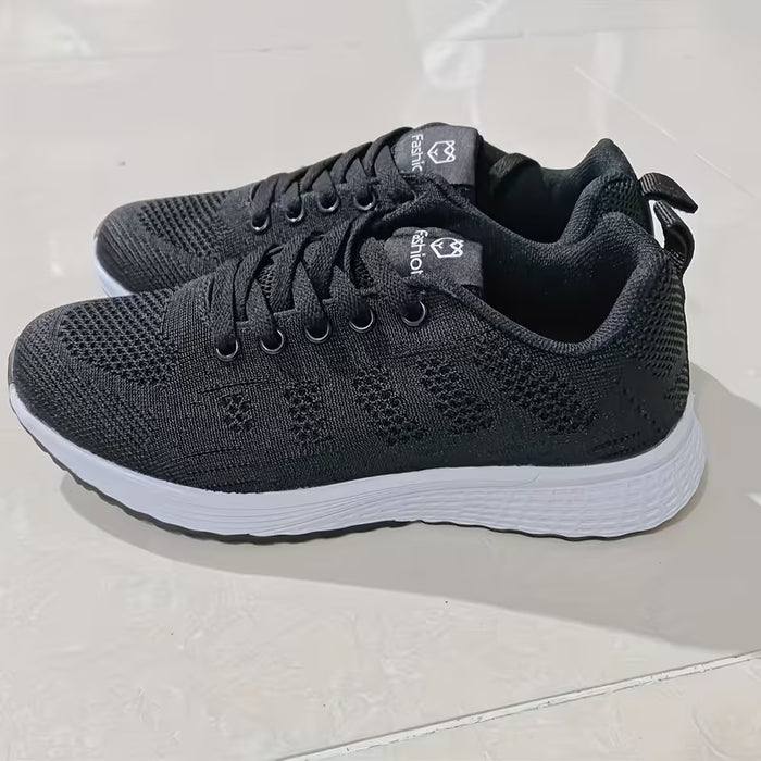 Zapatillas de correr transpirables y ligeras para mujer de caña baja con cierre de cordones