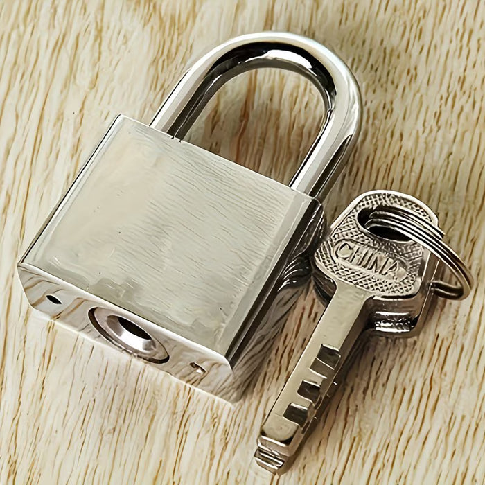 1 Candado con 4 Llaves de Acero Inoxidable Cuadrado Anti-Robo