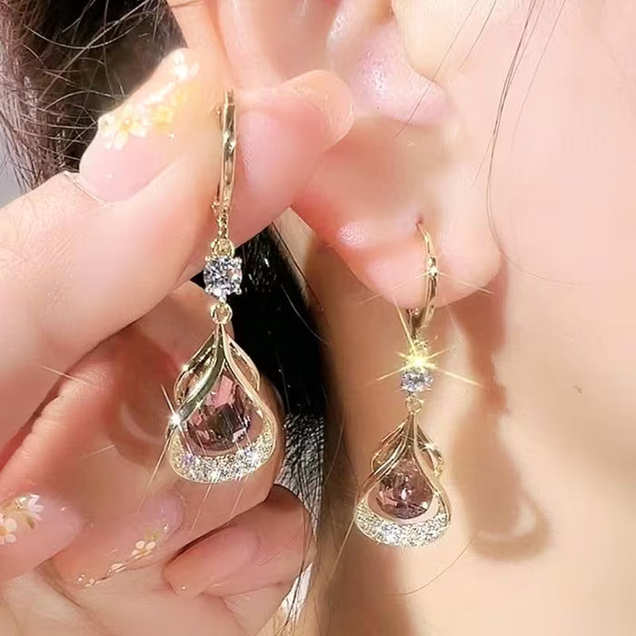 Aretes Minimalistas Creativos Personalizados con Forma de Gota de Agua