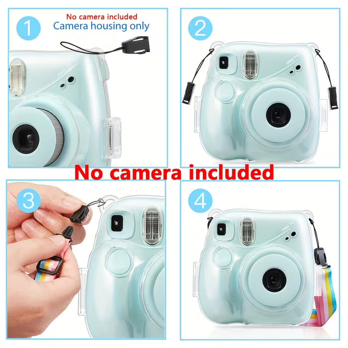 Funda protectora transparente para cámara de película instantánea Mini 7plus