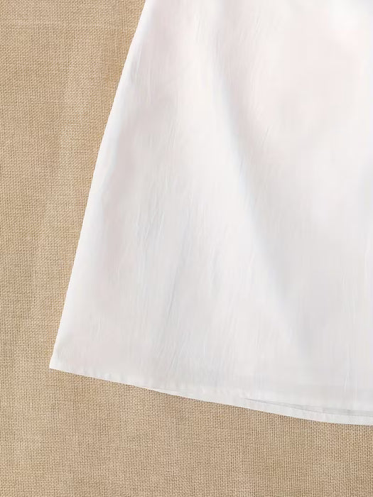 Falda de mujer con abertura, tejido suave texturizado versátil, estilo casual