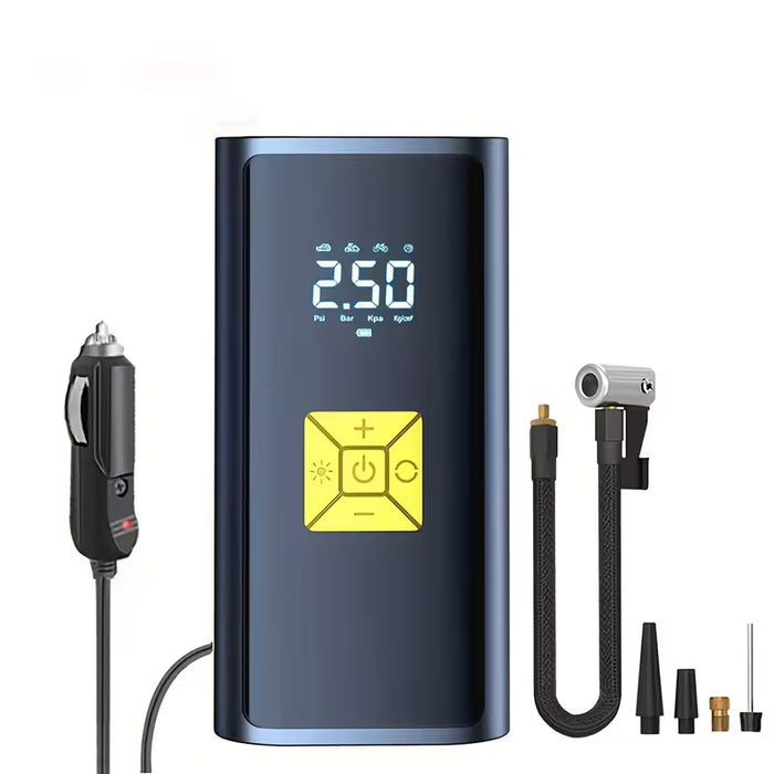 Compresor de aire para neumáticos (150 PSI) digital portátil con luz LED para coches