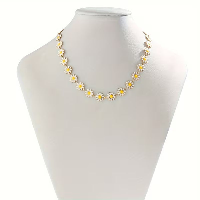 Collar elegante de margaritas,  estilo bohemio para mujeres