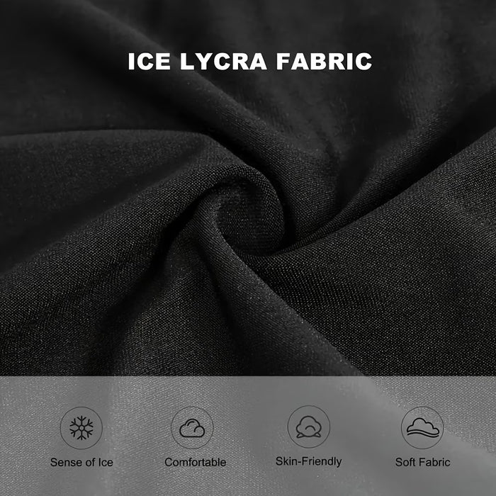 Cubierta para la cabeza transpirable para hombre, Máscara de ciclismo estampada en negro a la moda