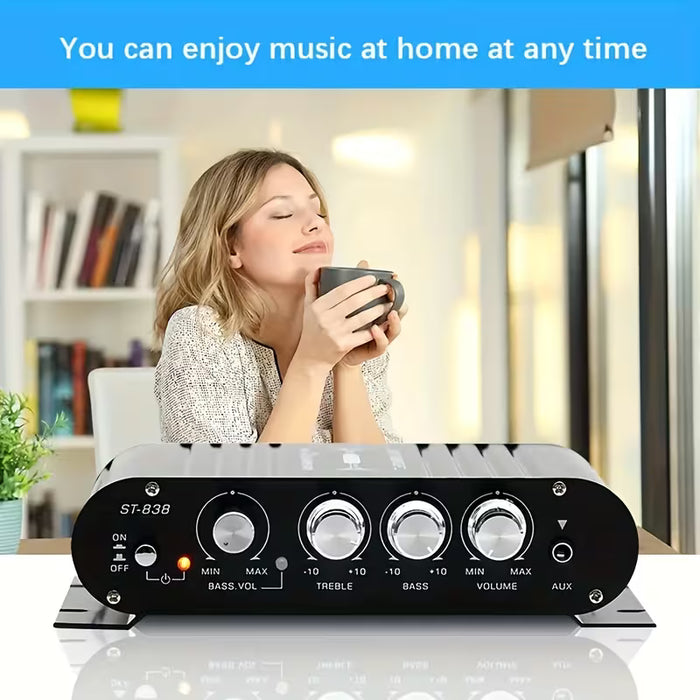 Amplificador de altavoz para coche ST-838 de 2.1 canales para interior y exterior