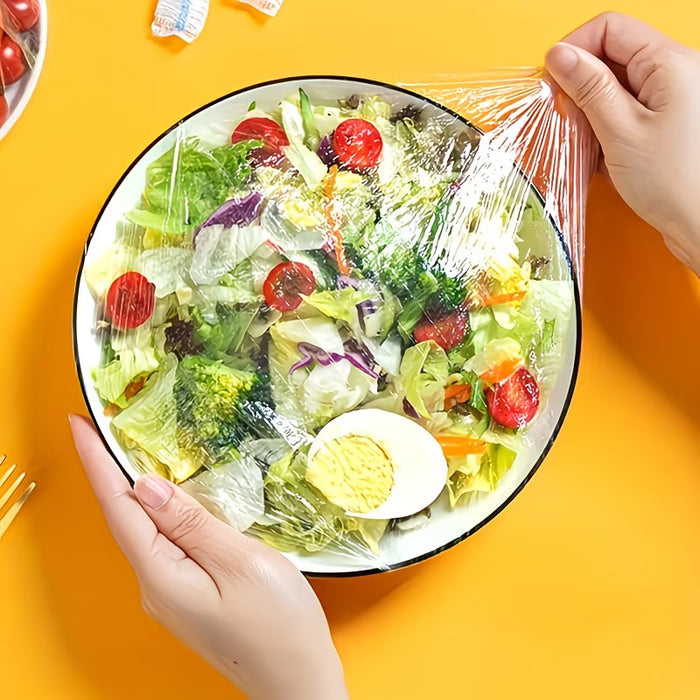 100 Unidades de Cubiertas de Plástico Transparente para Alimentos
