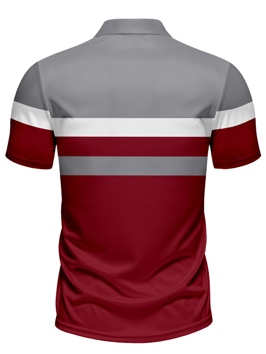 Camisa casual atlética a rayas con estampado de moda para hombre