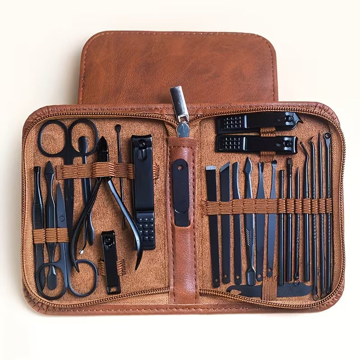 Juego profesional de manicura y pedicura de 26 piezas con estuche para guardarlo