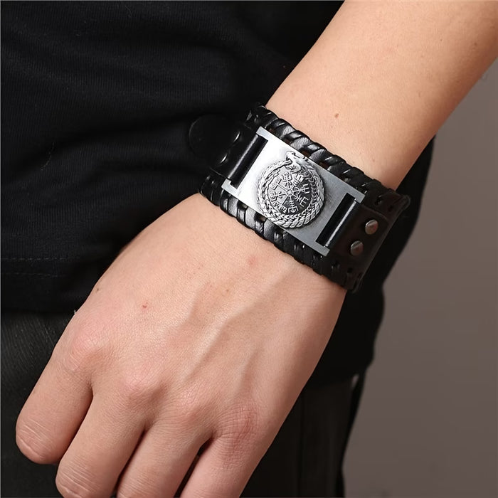 Brazalete de dragón chino retro con brújula y estilo pirata