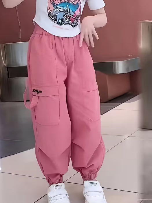 Pantalones Antimosquitos para Niñas,  Casuales de Pierna Ancha con Puños Elásticos