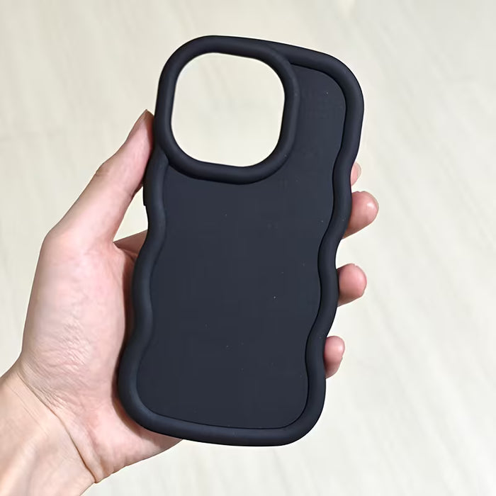 Funda para móvil:color negro ondulado, linda para iphone
