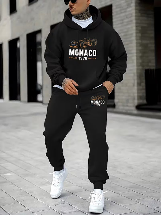 Conjunto de Sudadera para Hombre, con Capucha y Pantalones de Chándal