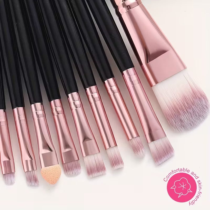 Juego De Brochas De Maquillaje De 20 Piezas, Brocha De Base Sintética