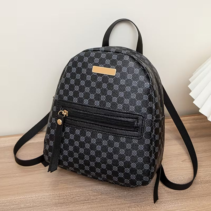 Mochila de mujer coreana de moda, nueva mochila pequeña con patrón circular