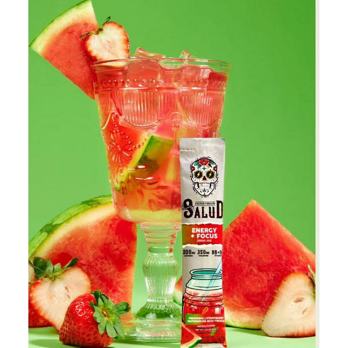 Taste Salud, Mezcla para energía + concentración, Fresa Sandía 6 Servicios