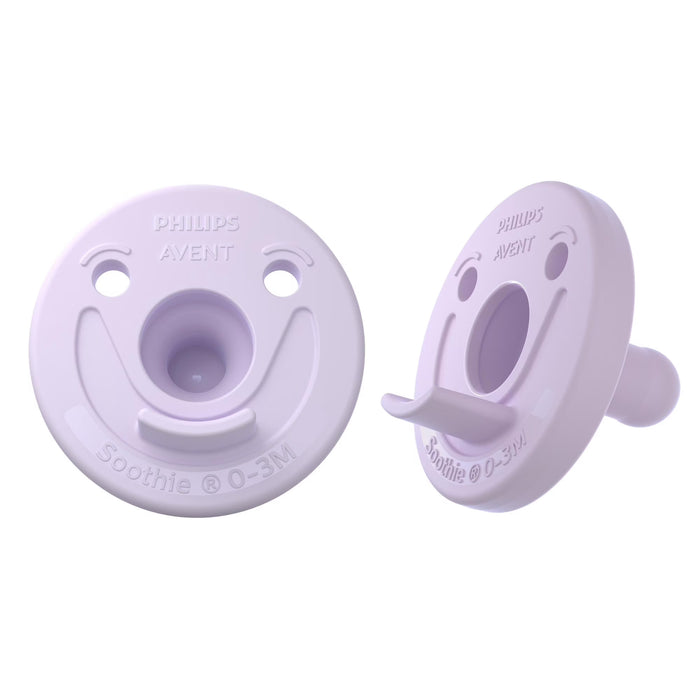 Philips Avent Soothie Chupete de silicona para bebés de 0 a 3 meses, paquete de 2