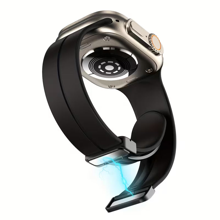 Correa de silicona con hebilla magnética plegable para Iwatch