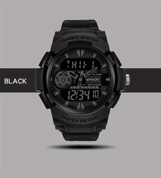Reloj Deportivo de Lujo para Hombre SANDA con Luz Trasera Digita