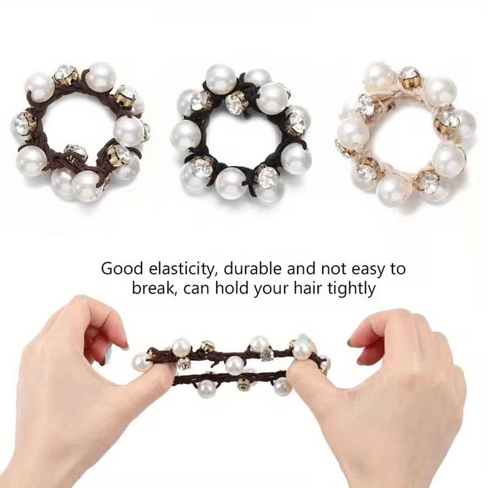 3pcs Lujoso Estilo Bohemio Hecho a Mano Trenzas de Perlas para el Cabello
