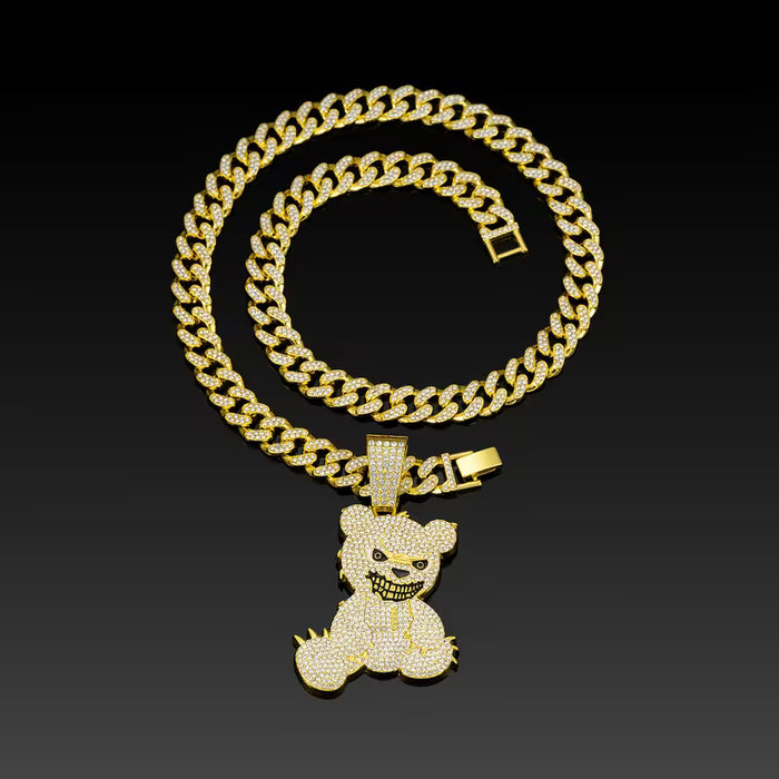Colgante de oso estilo hip hop, perfecto para fiestas diarias
