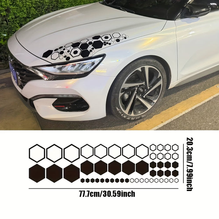 Juego de 52 piezas de calcomanías hexagonales para coche