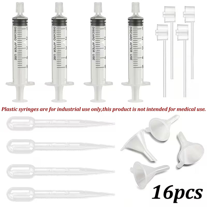 Set de Recarga de Perfume de 16: Embudo de Plástico, Pipeta, Gotero y Dispensador de Perfume
