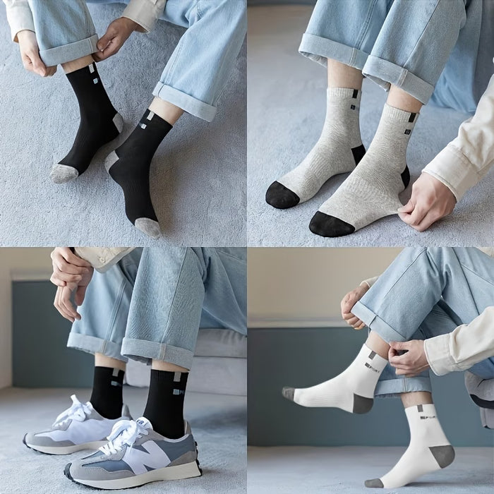 3 Pares de Calcetines para Hombre Transpirables Anti-Olor Absorbentes del Sudor