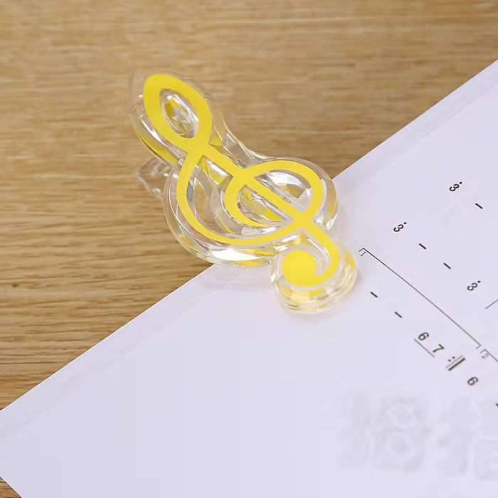 20 Clip divertido para libro de música, soporte con forma de nota musical de plástico