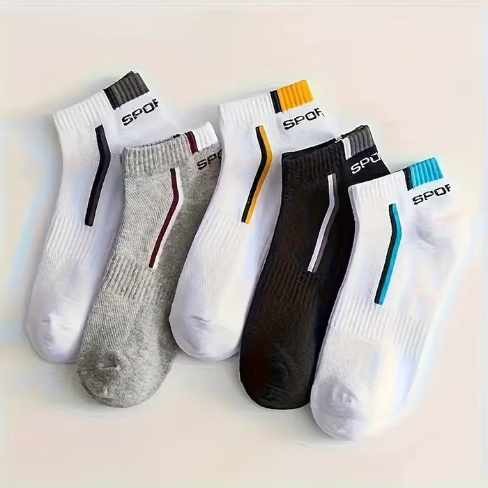 Calcetines de tripulación con diseño de bloques de color y patrones de letras
