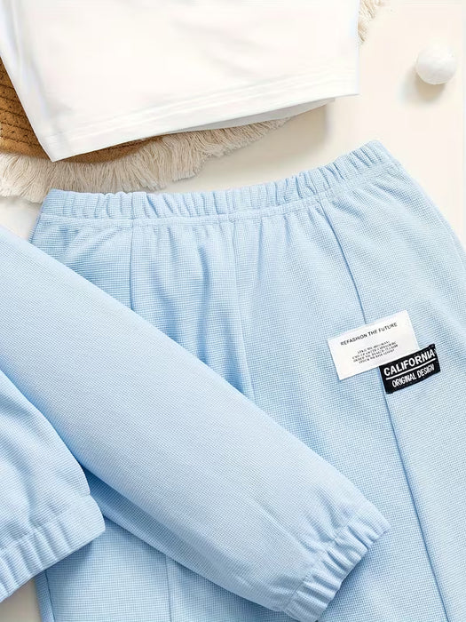 Conjunto Casual de Tres Piezas para Niñas Primavera/Verano