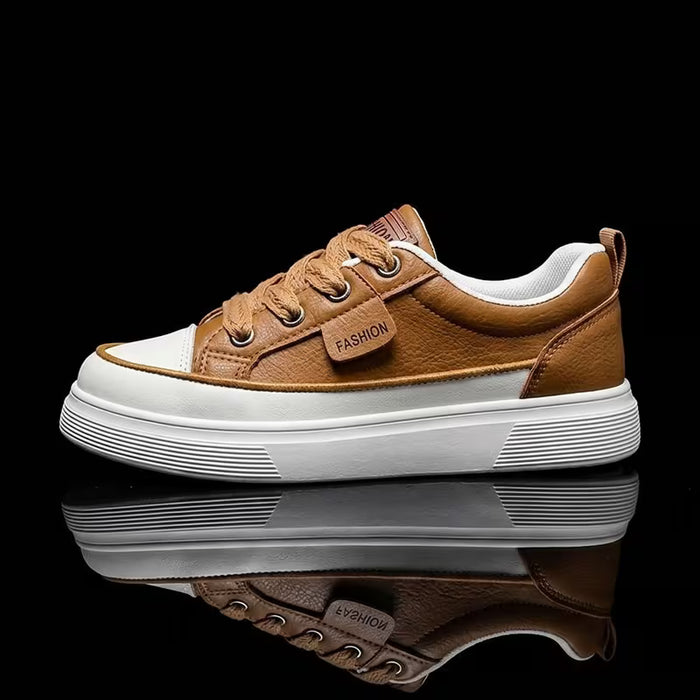 Zapatillas ligeras con cordones y parte superior baja para mujer