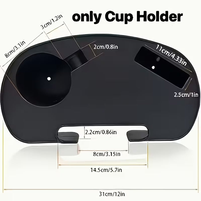Mesa auxiliar portátil para silla de camping con bandeja de plástico multifuncional para bebidas y aperitivos