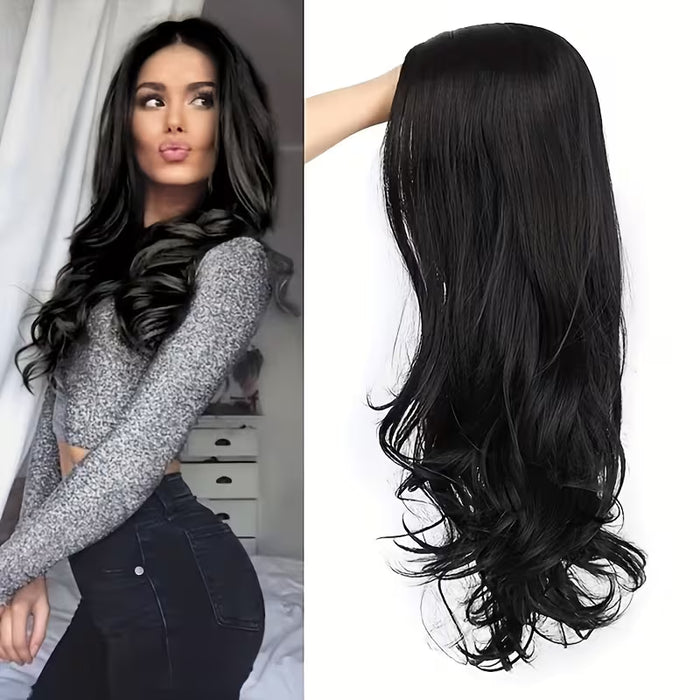 Peluca sintética larga y ondulada para mujer, ideal para fiestas diarias 26 inch