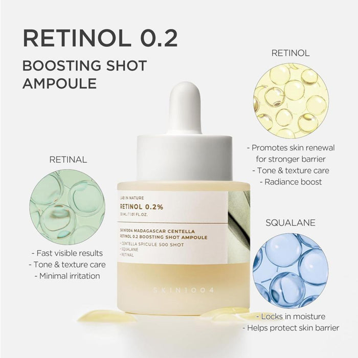 Skin1004 Ampolla potenciadora de retinol al 0,2%, 30ml