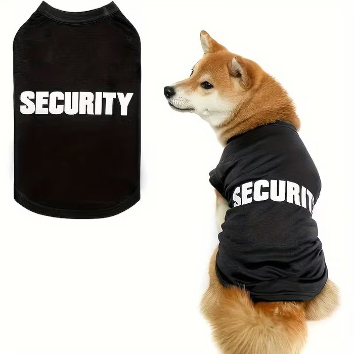 Ropa De Verano Para Mascotas - Camiseta De Seguridad Para Perros Con Impresión De Letras