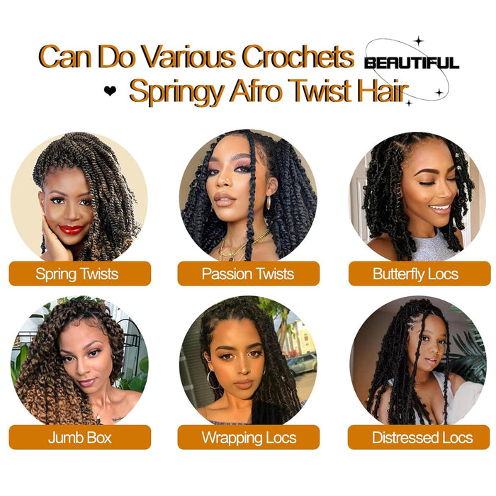 Cabello afro elástico de 24 pulgadas, 3 paquetes de cabello trenzado Marley Twist - Quierox - Tienda Online