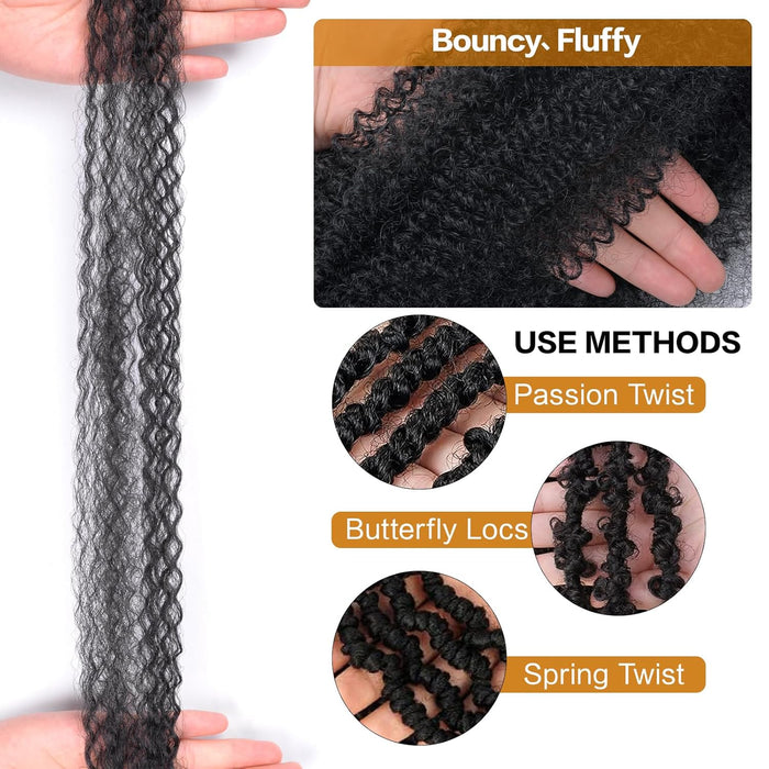 Cabello afro elástico de 24 pulgadas, 3 paquetes de cabello trenzado Marley Twist - Quierox - Tienda Online