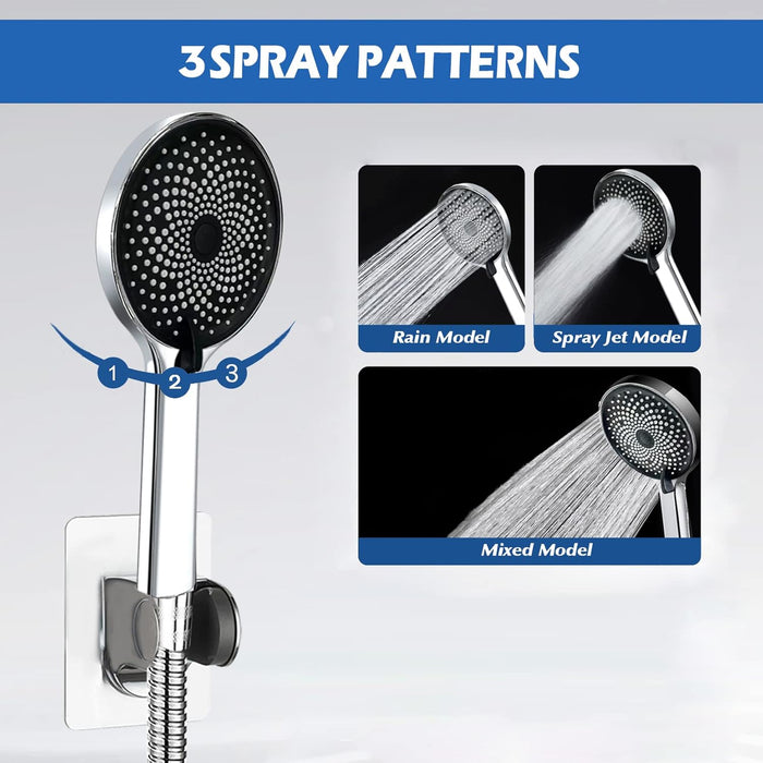 Cabezal de ducha tipo lluvia de 8 pulgadas con rociador de mano y brazo de extensión ajustable - Quierox - Tienda Online