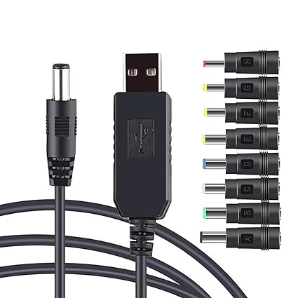 Cable convertidor adaptador USB a 12V - 8PCS - Quierox - Tienda Online