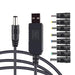 Cable convertidor adaptador USB a 12V - 8PCS - Quierox - Tienda Online