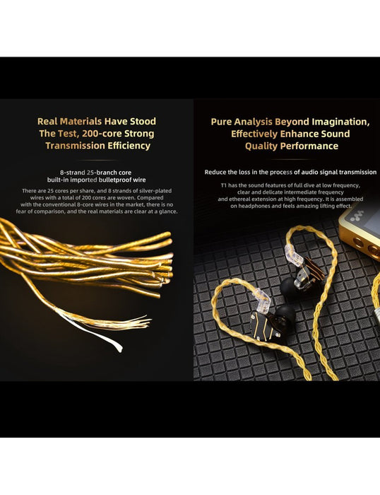 Cable de Actualización QKZ T1 8 Núcleos TC para Auriculares HIFI - Quierox - Tienda Online