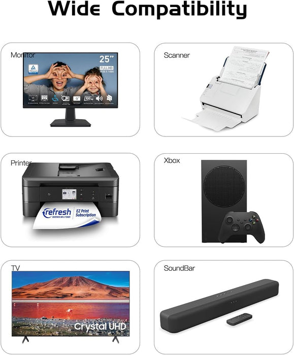 Cable de alimentación de TV de 6 pies - Quierox - Tienda Online