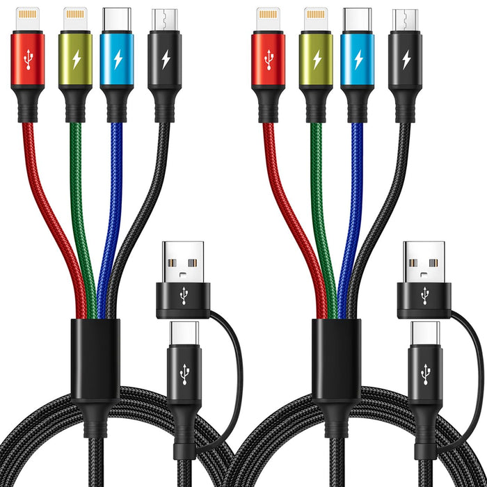 Cable de Carga Múltiple 6 en 1, Paquete de 2 Cables Cargadores Múltiples - Quierox - Tienda Online