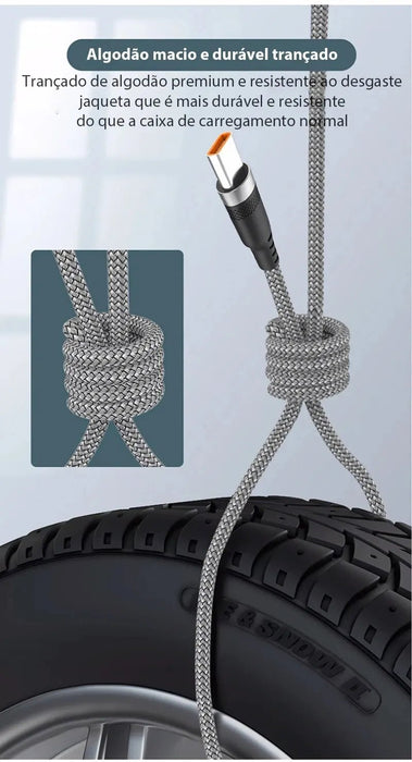 Cable de carga supercargado USB Android 5A tipo C extendido de 5 metros adecuado para Huawei, Xiaomi, Vivo y Leeco - Quierox - Tienda Online