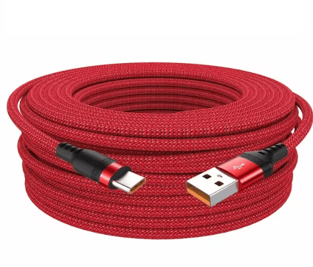 Cable de carga supercargado USB Android 5A tipo C extendido de 5 metros adecuado para Huawei, Xiaomi, Vivo y Leeco - Quierox - Tienda Online