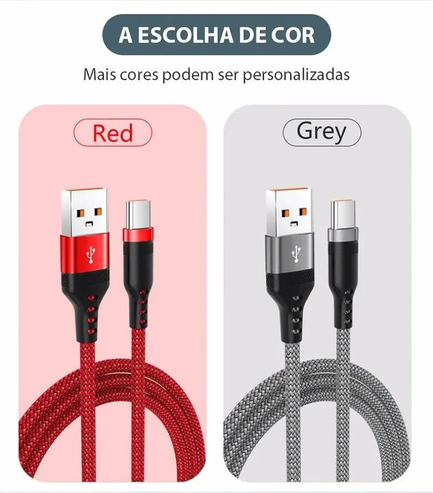 Cable de carga supercargado USB Android 5A tipo C extendido de 5 metros adecuado para Huawei, Xiaomi, Vivo y Leeco - Quierox - Tienda Online