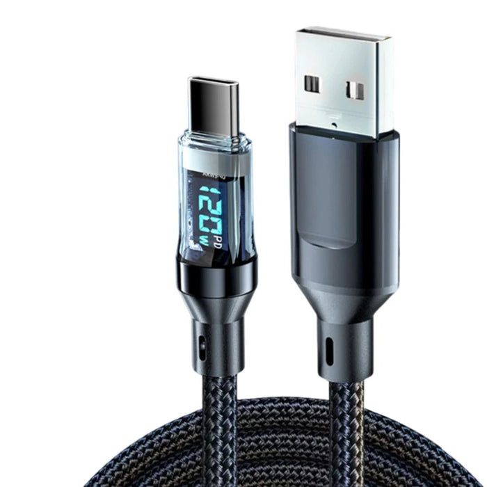 Cable de datos de carga rápida USB tipo C con medidor de potencia Digital 3ft - Quierox - Tienda Online