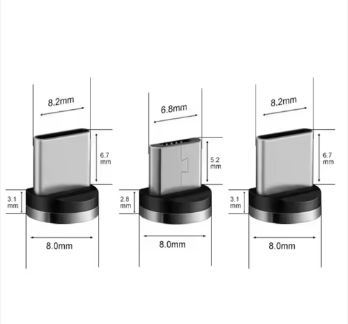 Cable de datos de carga USB magnético 3 en 1 de nailon trenzado de 1 m de alta calidad HYTO de 3 A - Quierox - Tienda Online