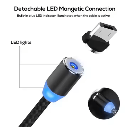 Cable de datos de carga USB magnético 3 en 1 de nailon trenzado de 1 m de alta calidad HYTO de 3 A - Quierox - Tienda Online