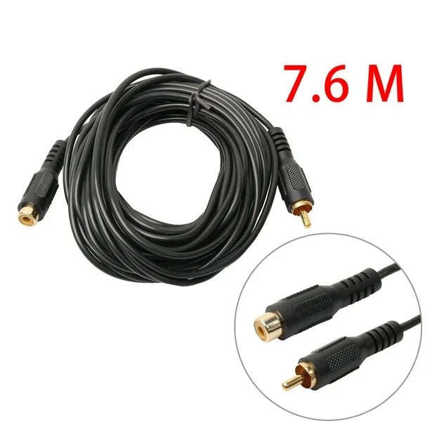 Cable de extensión compuesto de audio 1RCA macho a 1RCA hembra M/F - Quierox - Tienda Online